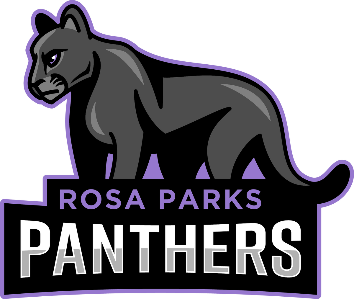 Logo for Rosa Parks Elementary Panthers